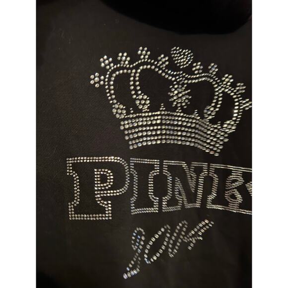 VS pINK bling campus Hooded Full Zip Up y2k heritage crown Jacket sweatshirt xl - Picture 11 of 11